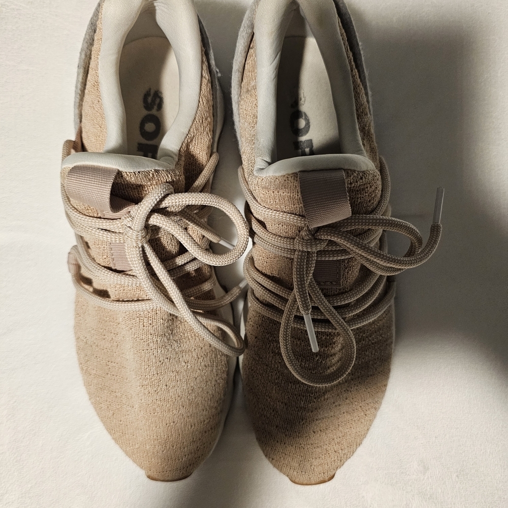 Sorel Kinetic Sneakers Size 8.5 Cream Tones - Picture 2 of 6